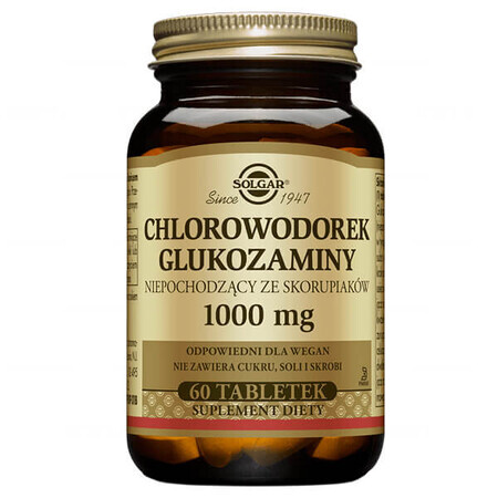 Solgar Glucosamina clorhidrat, 60 comprimate