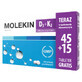 Molekin D3 + K2, vitamina D 2000 UI + vitamina K 75 &#181;g, 45 comprimate filmate + 15 comprimate gratuite