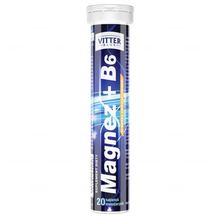 Magneziu + Vitamina B6, Vitter Blue, 20 comprimate efervescente
