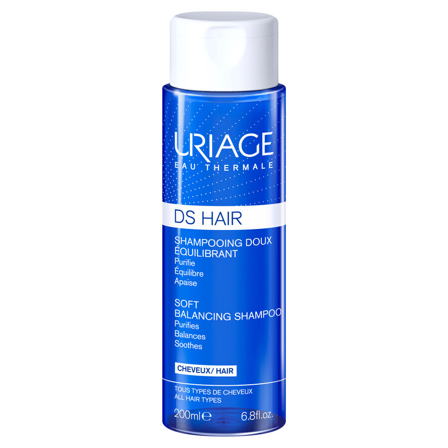 Uriage DS HAIR, șampon delicat de reglare, 200 ml