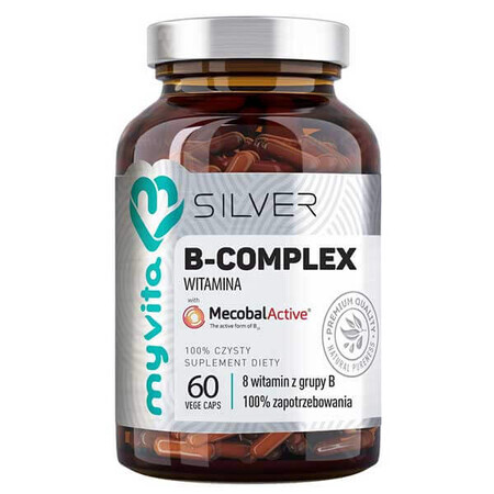 Integratore Multivitaminico, Complesso B-50, Integratore di Vitamine B a Rilascio Prolungato, 60 Capsule.