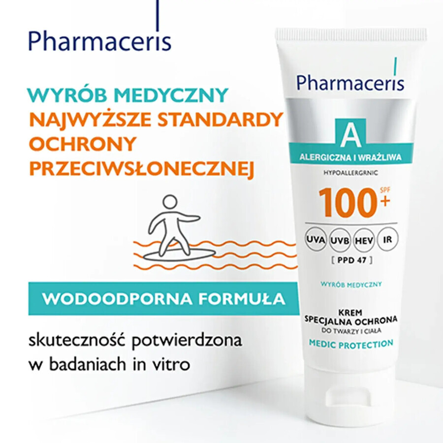 Pharmaceris A Medic Protection, Cremă de protecție specială pentru față și corp, SPF 100+, 75 ml