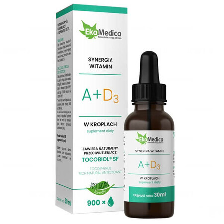 EkaMedica Vitamina A + D3 picături, 30 ml