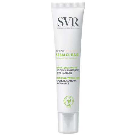 SVR Sebiaclear Active Teinte, Unifying active cream to reduce acne lesions, 40 ml