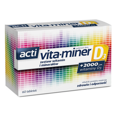 Acti Vita-Miner D3, 60 comprimate