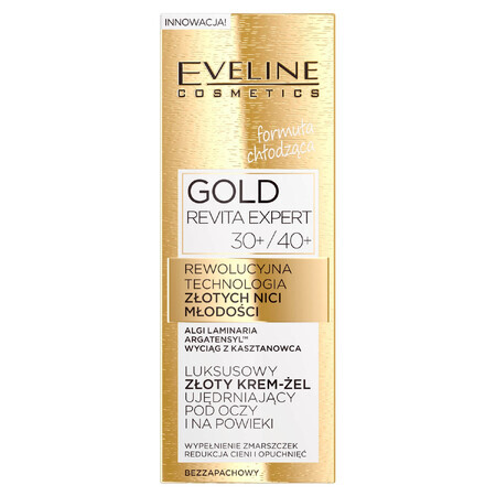 Eveline Cosmetics Gold Revita Expert 30+/ 40+, Gel-cremă de lux pentru ochi și pleoape, 15 ml