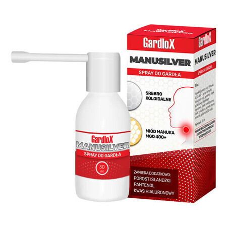 Gardlox Manusilver, spray pentru gât, 30 ml
