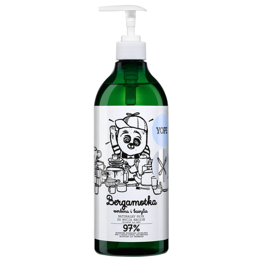 Yope Bergamot, Verbena și busuioc, detergent de vase natural, 750 ml