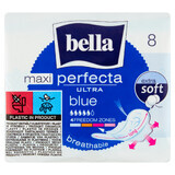 Bella Perfecta Ultra, Extra Soft sanitary towels with wings, Maxi Blue, 8 pcs.