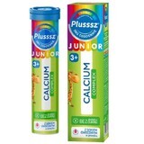 Plusssz Junior Calcium Complex, pentru copii cu vârsta peste 3 ani, aromă de căpșuni și fructe de pădure, 20 comprimate efervescente