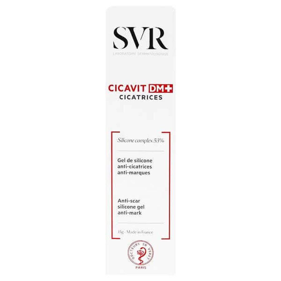 SVR Cicavit DM+ Cicatrici, gel de silicon pentru cicatrici, 15 g