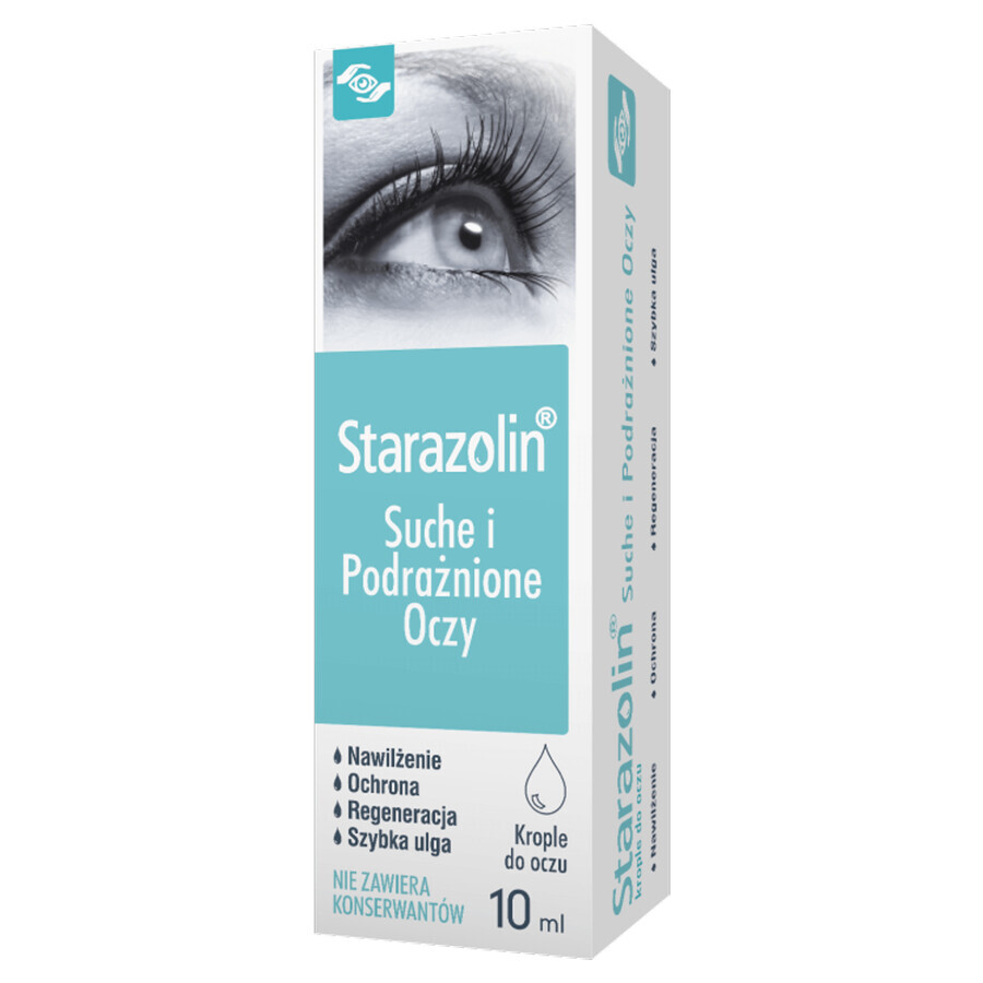 Starazolin Augentropfen für trockene und gereizte Augen, 10 ml.