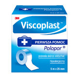 Viscoplast Polopor, adeziv nețesut, 5 m x 25 mm, 1 bucată