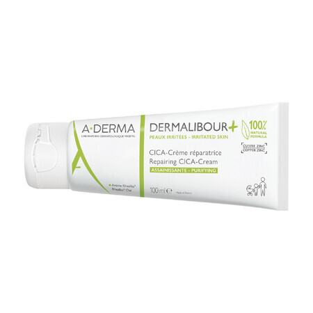 A-Derma Dermalibour+ Cica, Cremă regeneratoare pentru ten iritat, din ziua 1, 100 ml