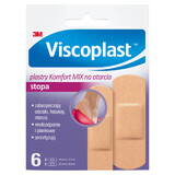 Viscoplast Foot, plasturi Comfort Mix pentru escoriații, 6 bucăți