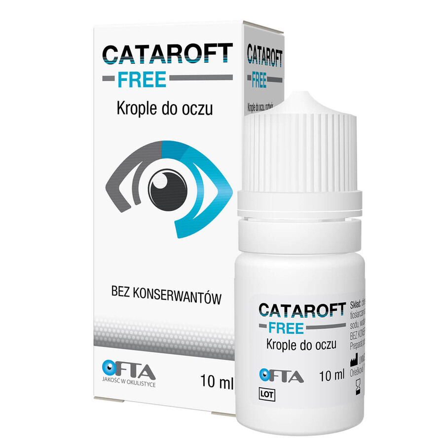 Cataroft Free, picături hidratante pentru ochi, 10 ml