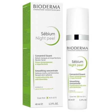 Bioderma Sebium Night Peel, peeling viso notturno, 40 ml