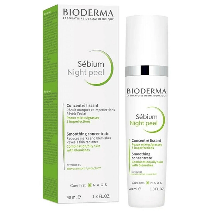 Bioderma Sebium Night Peel, peeling viso notturno, 40 ml