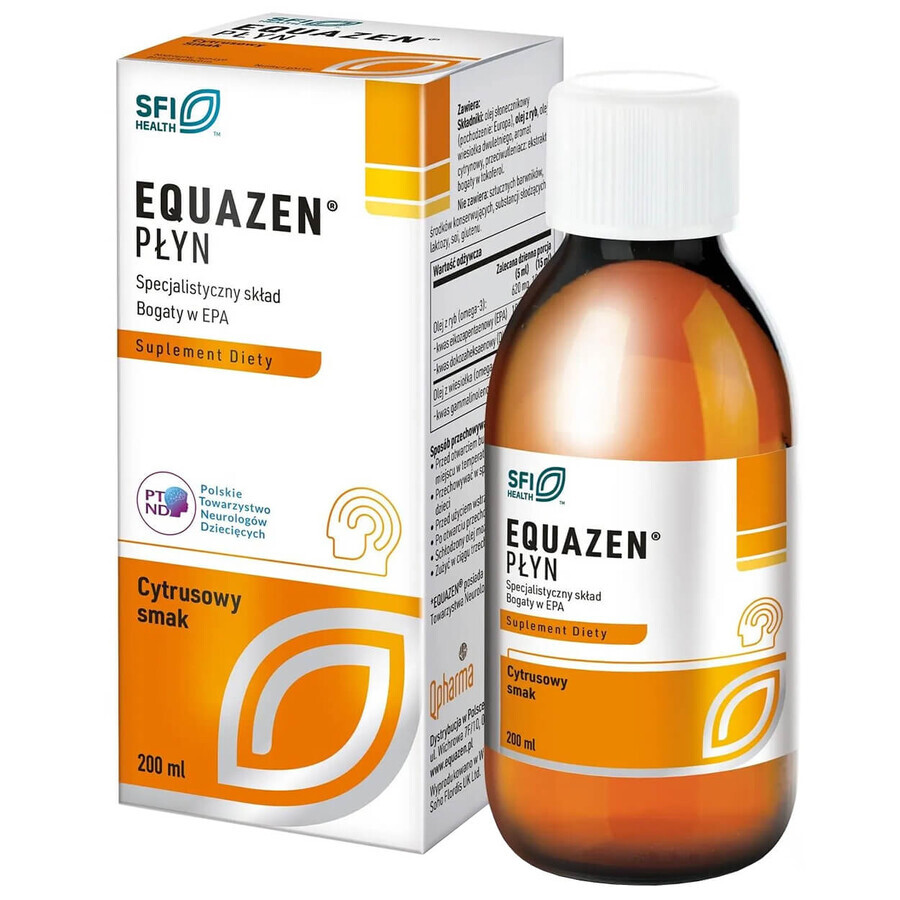 Equazen Liquid, aromă de citrice, 200 ml AMBALAJ CONTAMINAT