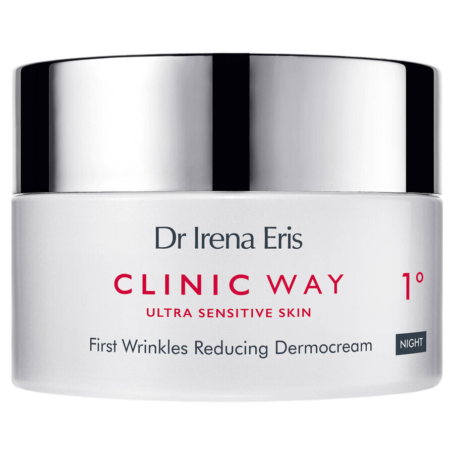 Dr. Irena Eris Clinic Way 1°, dermo-crema de reducere a primelor riduri, pentru noapte, 50 ml.