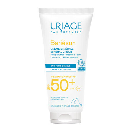 Uriage Bariesun, Cremă minerală pentru față și corp, ten hipersensibil cu intoleranțe, SPF 50+, 100 ml