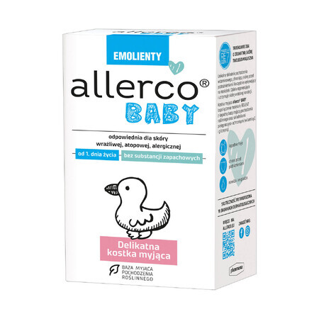 Allerco Baby, Emolienty Delikatna Kostka myjca, 100g