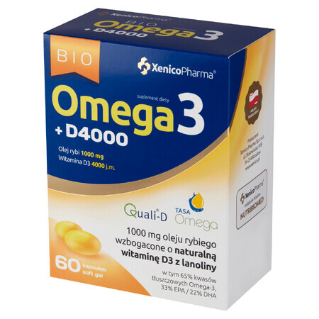 Bio Omega3 + D4000, 60 capsule