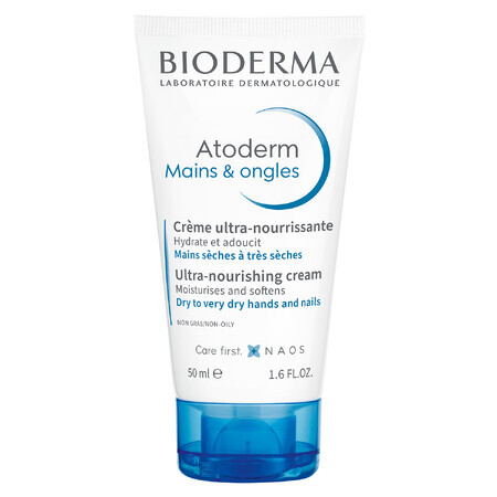 Bioderma Atoderm Mains & Ongles, Ultra-nourishing cream for hands and nails, 50 ml