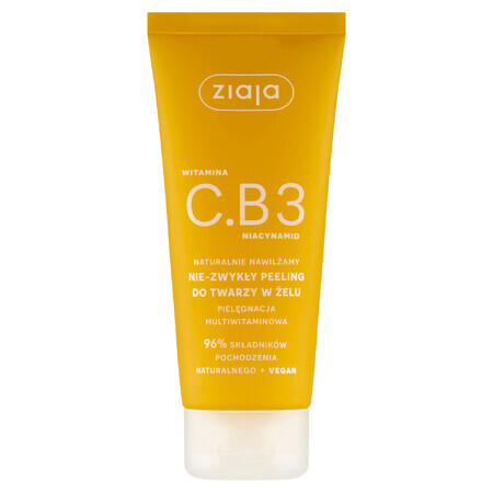 Ziaja Vitamine C.B3 Niacinamide, gel peeling visage inhabituel, 100 ml