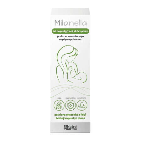 Milanella, gel pentru îngrijirea pielii sânilor, 75 ml