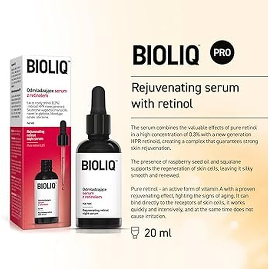 Bioliq Pro, Serum de întinerire cu retinol, pentru noapte, 20 ml