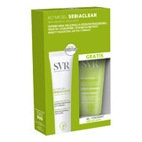 SVR Sebiaclear Active Gel set, gel antiimperfecciones cutáneas, 40 ml + gel espuma limpiadora de poros sin jabón, 55 ml gratis