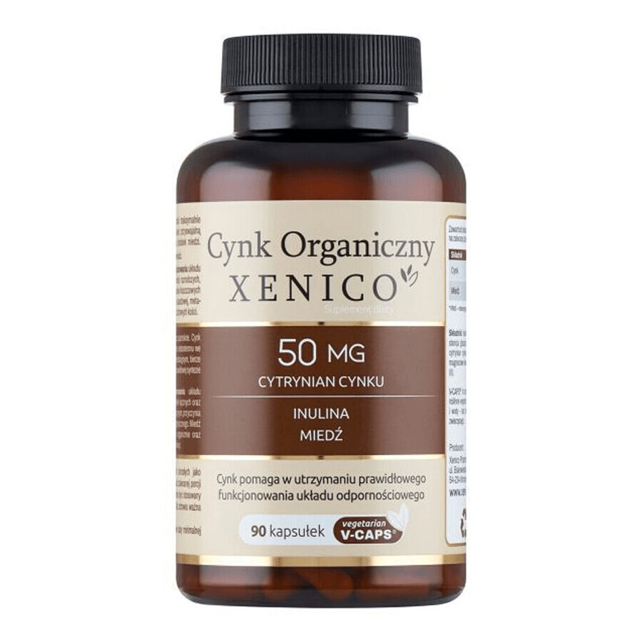 Xenico Organic Zinc, 90 capsule vegetale