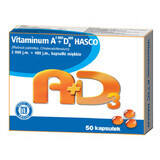 Vitaminum A+D3 Hasco 2000 UI + 400 UI, 50 capsule DATA SCORTA