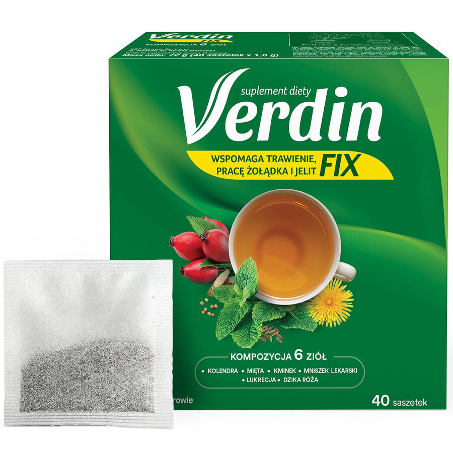 Verdin Fix, 40 sachets VERONTREINIGDE VERPAKKING