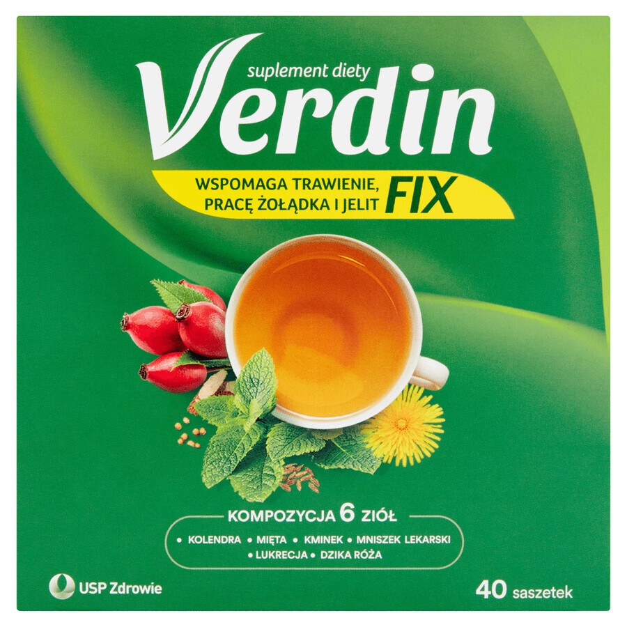 Verdin Fix, 40 sachets VERONTREINIGDE VERPAKKING