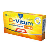 D-Vitum Forte 2000 UI, 60 capsule AMBALAJ DEFECTAT