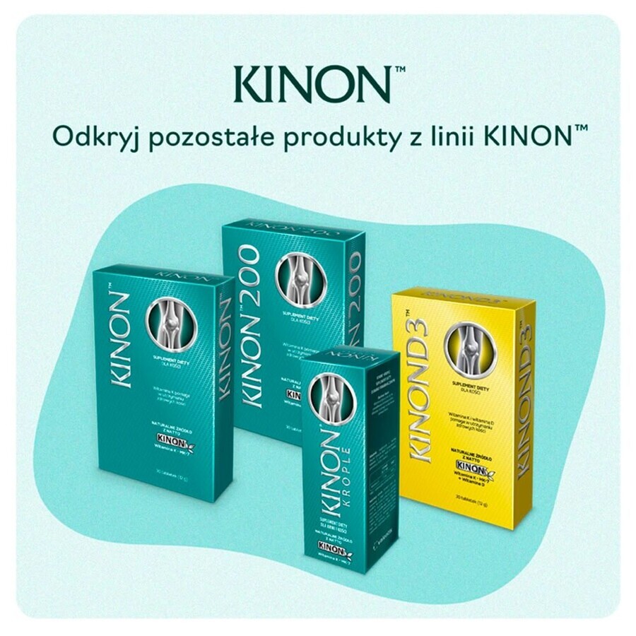 Kinon, vitamina K2-MK7 din natto 75 μg, 30 comprimate SCURTĂ DATA