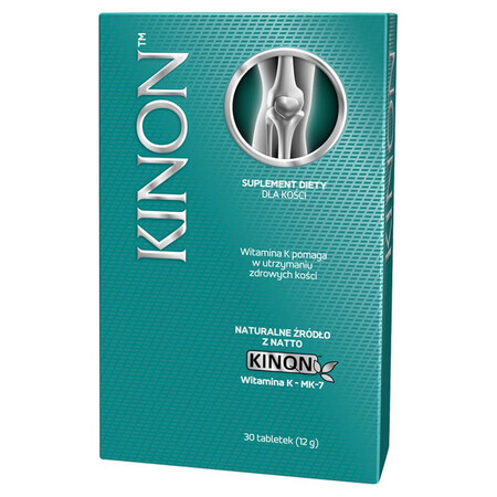 Kinon, vitamina K2-MK7 din natto 75 μg, 30 comprimate SCURTĂ DATA