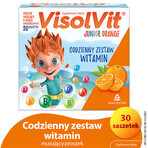 VisolVit Junior Naranja, polvo efervescente, sabor naranja, 30 sobres EMBALAJE DAÑADO