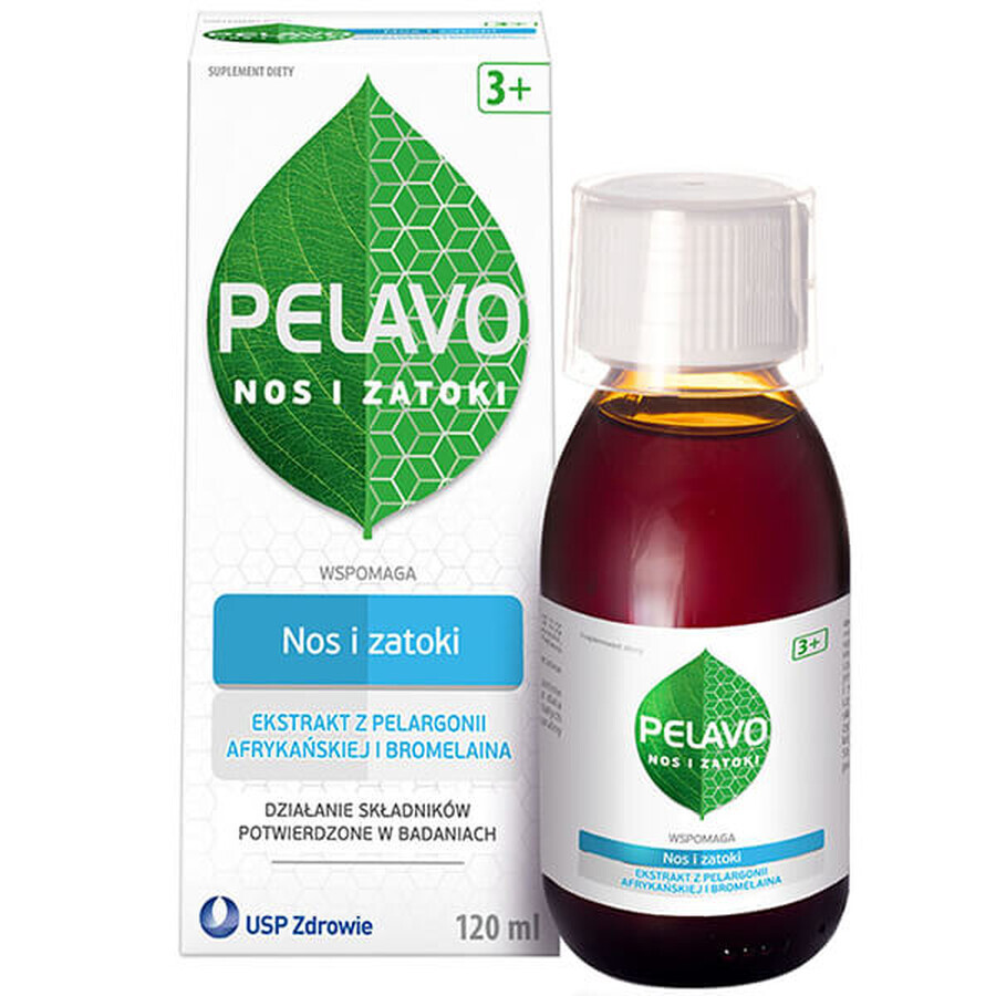 Pelavo Nas și sinusuri, sirop pentru copii cu vârsta peste 3 ani, 120 ml SHORT DATE