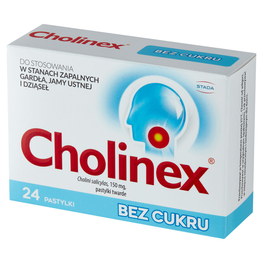 Cholinex 150 mg, fără zahăr, 24 pastiluțe SHORT DATE