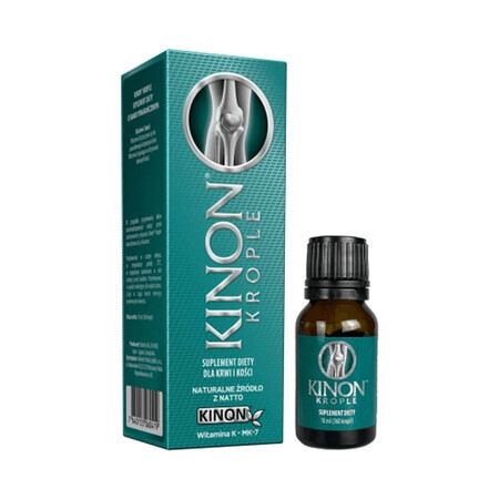 Kinon, vitamina K2-MK7 con natto 75 μg, gotas, 10 ml FECHA CORTA