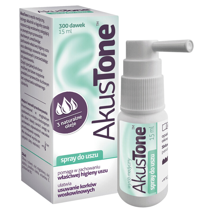 Akustone, spray pentru urechi, 15 ml AMBALAJ CONTAMINAT