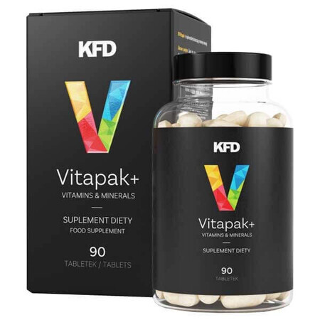 KFD VitaPak+ Vitamine și minerale, 90 comprimate AMBALAJ DEPOZITAT