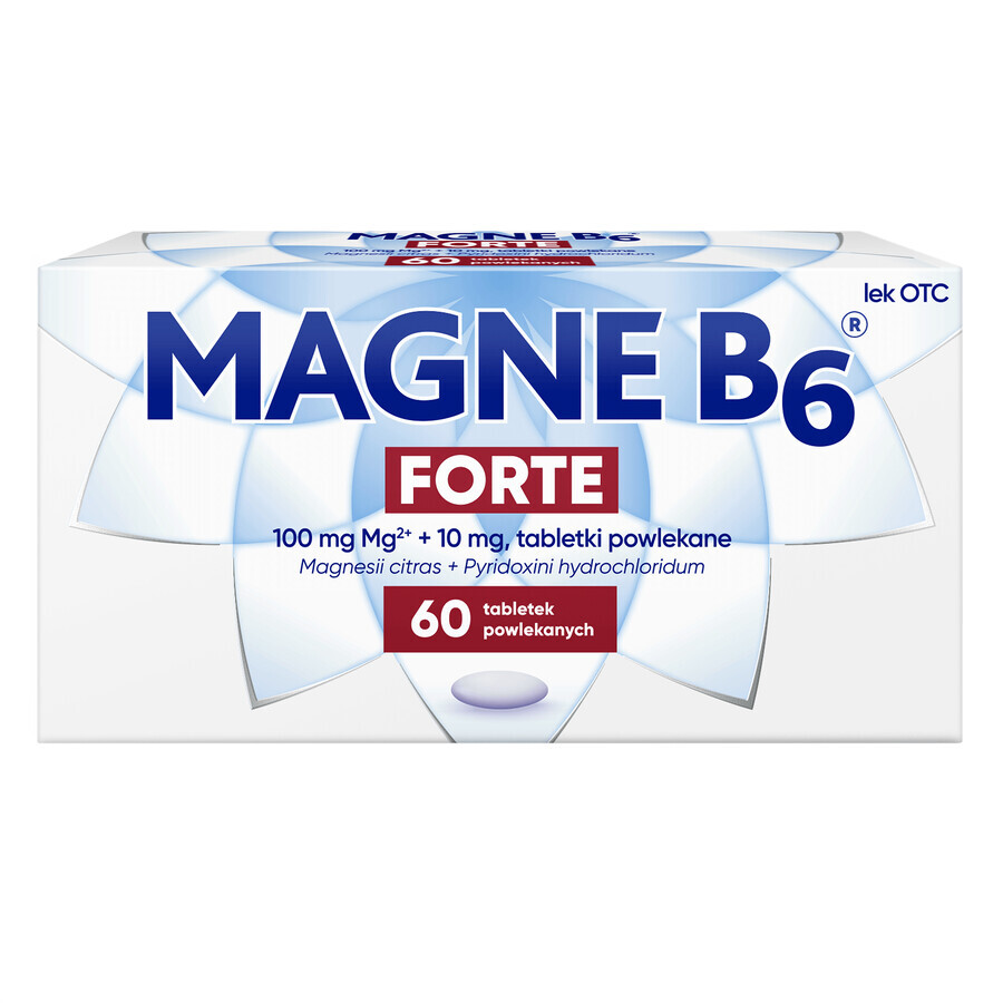 Magne B6 Forte 100 mg + 10 mg, 60 Filmtabletten KURZFRISTIGE