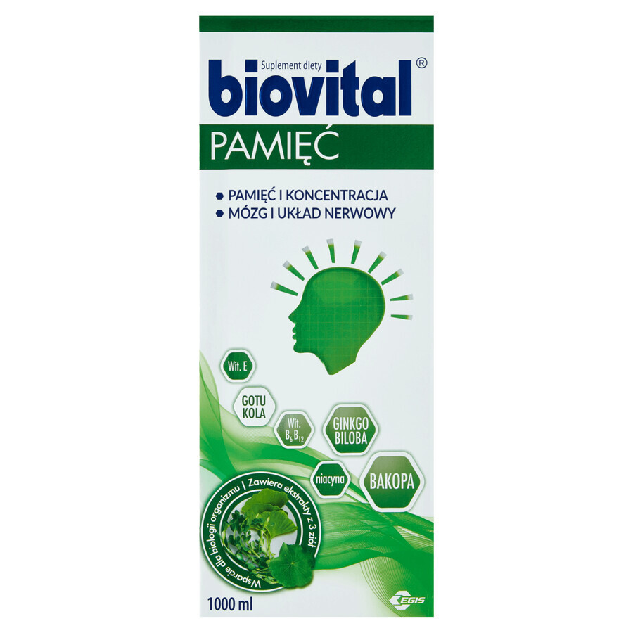 Biovital Memory, 1000 ml AMBALAJ CONTAMINAT