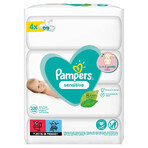 Pampers Sensitive, lingettes humides, 4 x 80 pcs EMBALLAGE ENDOMMAGÉ