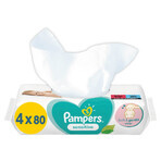 Pampers Sensitive, lingettes humides, 4 x 80 pcs EMBALLAGE ENDOMMAGÉ