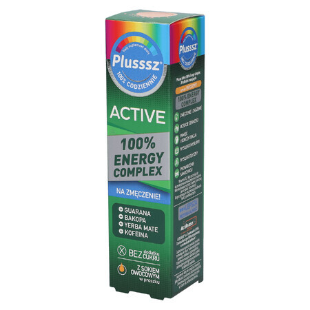 Plusssz Active 100% Energy Complex, 20 comprimate efervescente AMBALAJ CONTAMINAT